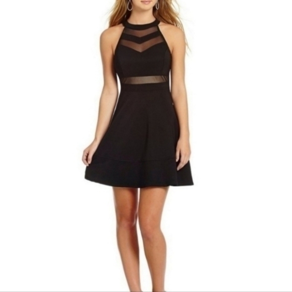 [Honey and Rosie] Black Halter Top Dress - Size M